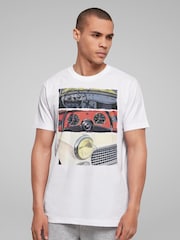 All + Every White Mens Austin Healey Montage British Motor Heritage 100% Cotton T-Shirt - Image 1 of 4