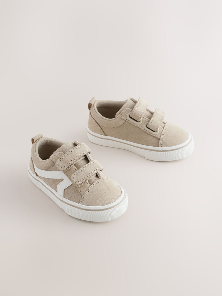 Neutral/White Standard Fit (F) Touch Fastening Skate Trainers - Image 1 of 5