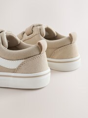 Neutral/White Standard Fit (F) Touch Fastening Skate Trainers - Image 4 of 5