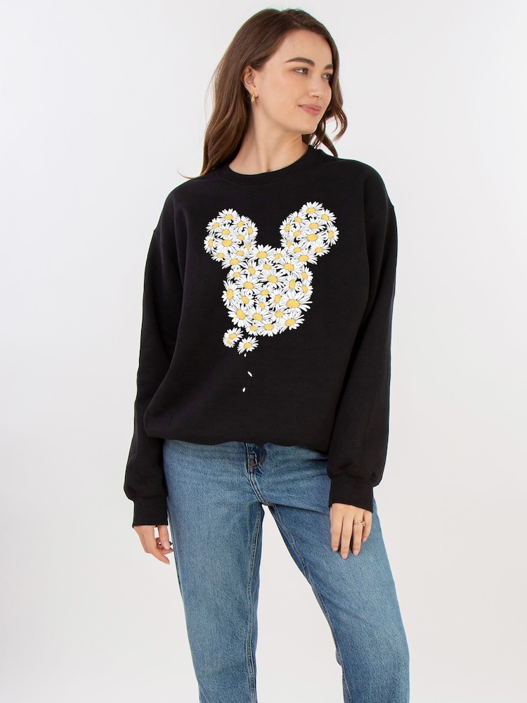 Brands In Black Disney Mickey Mouse Chamomile Head Sweat Top - Image 2 of 4 Brands In Black Disney Mickey Mouse Chamomile Head Sweat Top - Image 2 of 4