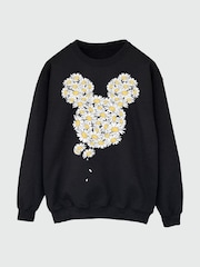 Brands In Black Disney Mickey Mouse Chamomile Head Sweat Top - Image 3 of 3