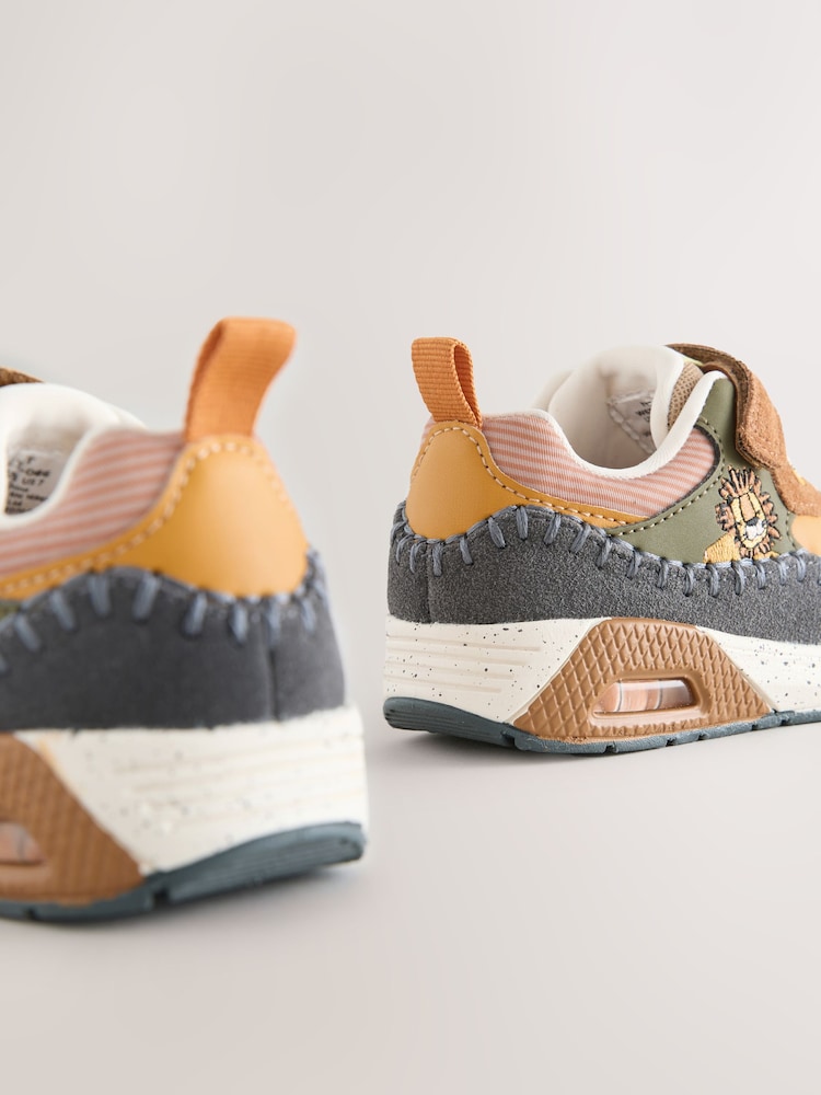 Brown Lion Standard Fit (F) Elastic Lace Trainers - Image 9 of 9