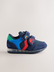 Navy Colourblock Touch Fastening Light Up Trainers - Image 3 of 6
