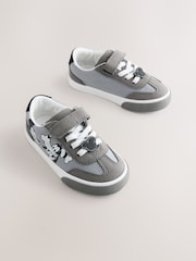 Grey Mickey Mouse Touch Fastening and Elastic Lace Trainers - Image 1 of 5
