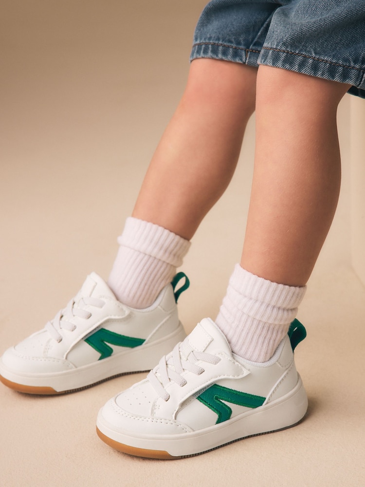 أبيض/أخضر - حذاء رياضي مرن برباط - صورة 1 من 7