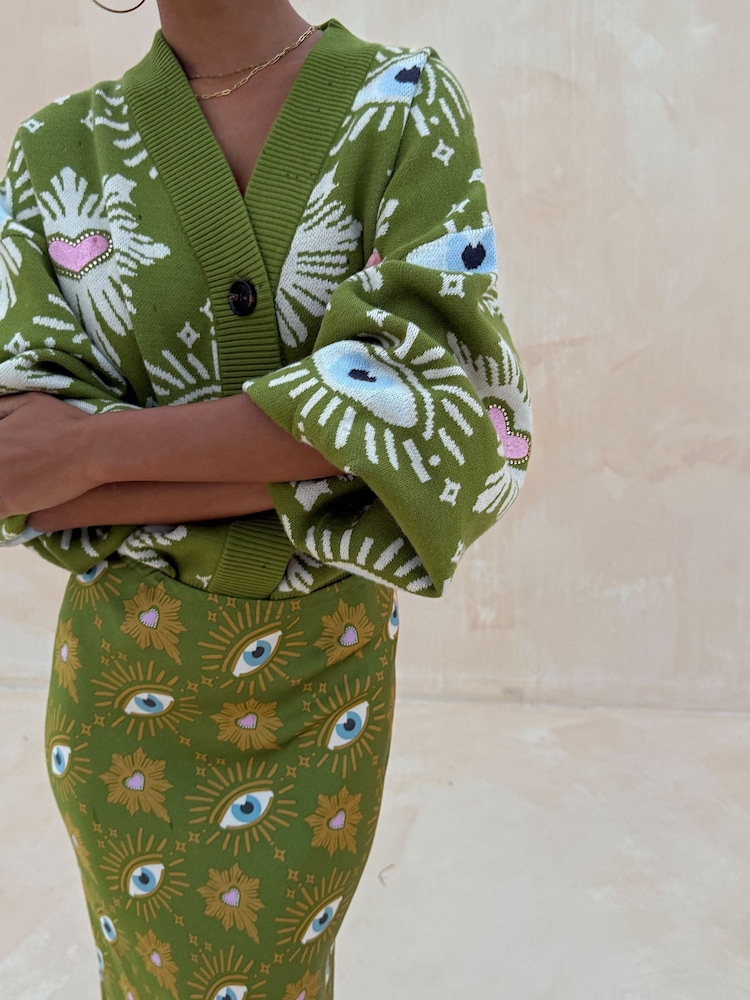 Never Fully Dressed Green Eye Cardigan - Image 2 of 6
