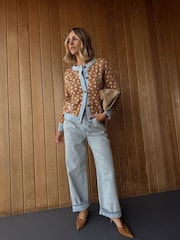 Never Fully Dressed Brown Deer Print Hollie Cardigan - Image 1 of 4