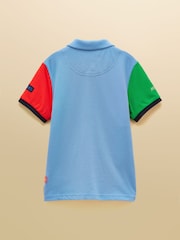 Joules Official Badminton Horse Trials Colourblock Kids Cotton Pique Polo Shirt - 圖片 2/5