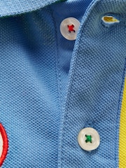 Joules Official Badminton Horse Trials Colourblock Kids Cotton Pique Polo Shirt - 圖片 4/5