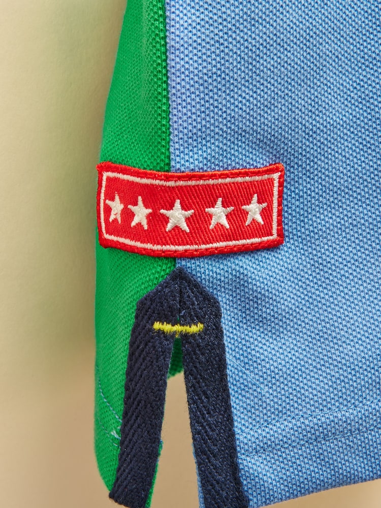 Joules Official Badminton Horse Trials Colourblock Kids Cotton Pique Polo Shirt - 圖片 5/5
