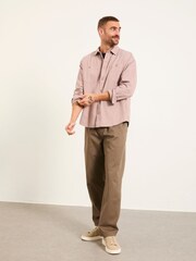 FatFace dusky purple Long Sleeve Relaxed Fit Utility Shirt - Image 4 of 6