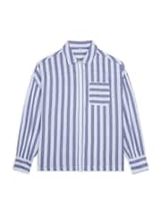 Chelsea Peers Blue Boyfriend Poplin Stripe Shirt - Image 5 of 5