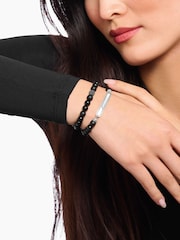 Thomas Sabo Black Obsidian Bracelet With Zirconia - Image 1 of 3