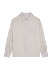 Chelsea Peers Natural Boyfriend 100% Cotton Poplin Stripe Shirt - Image 2 of 3