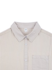 Chelsea Peers Natural Boyfriend 100% Cotton Poplin Stripe Shirt - Image 3 of 3