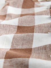 Brown Gingham Linen Rich High Neck Waistcoat - Image 8 of 8