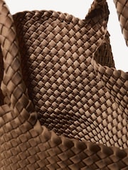 NAGHEDI Mink Brown Medium ST Barths Tote Bag - Image 4 of 6