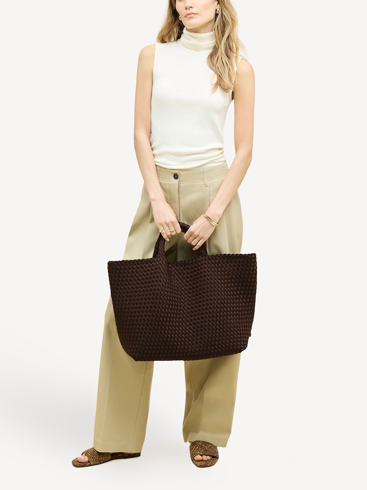NAGHEDI Chocolate Brown Large ST Barths Tote Bag - Image 6 of 6
