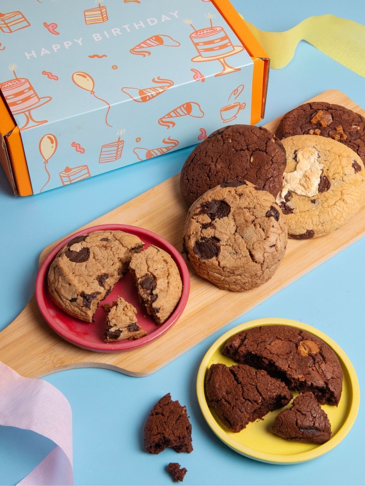 Cutter & Squidge Happy Birthday Mixed Chunky Cookie Box - Image 1 of 6