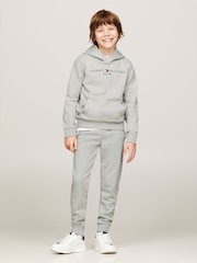 Tommy Hilfiger Grey Essential Logo Pure Cotton Hoodie - Image 5 of 10