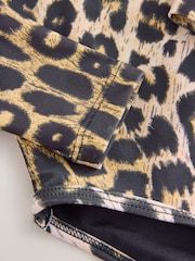 smALLSAINTS Leopard Logo Younger Long Sleeve Swimsuit - Image 5 of 7