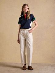 Joules Official Bramham Navy Cotton Pique Polo Shirt - Image 12 of 15