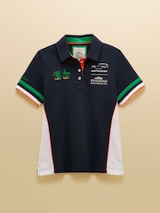 Joules Official Bramham Navy Cotton Pique Polo Shirt - Image 15 of 15