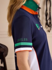 Joules Official Bramham Navy Cotton Pique Polo Shirt - Image 4 of 15