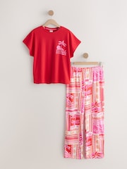 Red Palm Short Sleeve Pyjamas - Image 1 of 4