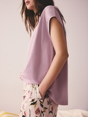 Lila floral - Pijama manga corta - Imagen 5 de 5