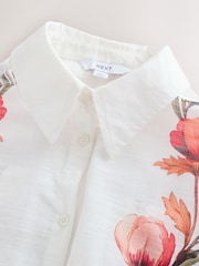 White/Green Beach Cover-Up Shirt - Image 6 of 8