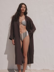 Chocolate Brown N. Premium Long Line Shirt - Image 4 of 9