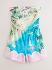 Blue/Pink Jersey Bandeau Playsuit - Image 6 of 8