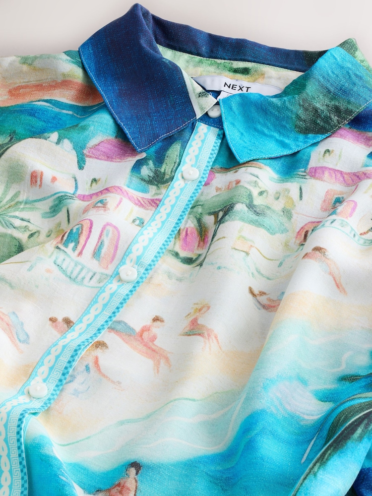 Rosa/Azul - Camisa de playa para cubrir - Imagen 3 de 3