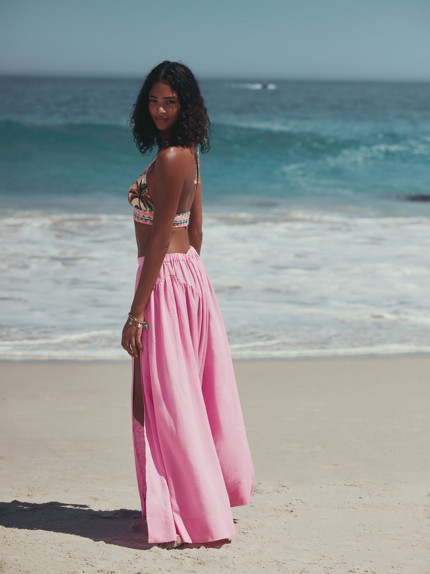 Buy Pink Summer Maxi Skirt With Linen from Next South Africa