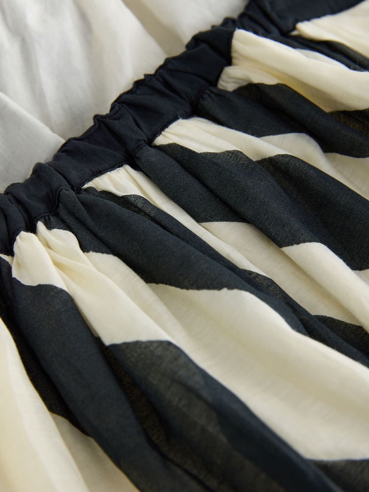 Monochrome Volume Maxi Beach Dress - Image 10 of 10