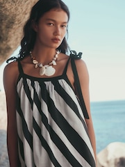 Monochrome Volume Maxi Beach Dress - Image 6 of 10
