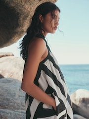 Monochrome Volume Maxi Beach Dress - Image 7 of 10