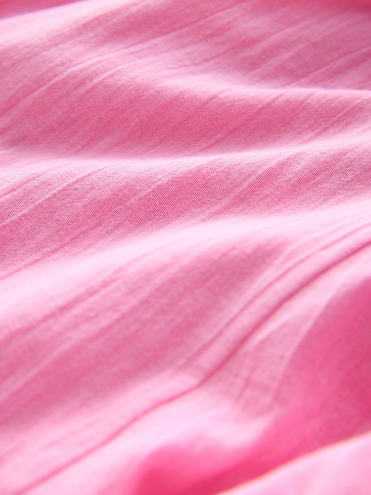 Pink Puff Sleeve Midi Dress - Image 3 of 3 Pink Puff Sleeve Midi Dress - Image 3 of 3