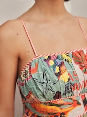 Imprimé conversationnel sur le homard - Robe mi-longue ornée - Image 6 de 10