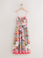 Imprimé conversationnel sur le homard - Robe mi-longue ornée - Image 8 de 10