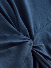 Blue Jersey Twist T-Shirt Summer Dress - Image 3 of 3