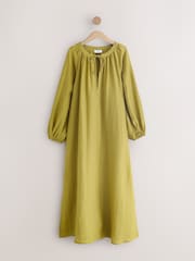 Green Long Sleeve Maxi Kaftan - Image 1 of 4