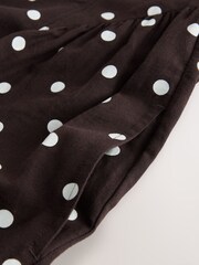 Brown/Cream Bandeau Fit And Flare Midi Dress - Image 2 of 4