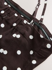 Brown/Cream Bandeau Fit And Flare Midi Dress - Image 4 of 4
