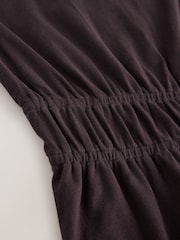 Chocolate Brown Jersey Midi Dress - Image 7 of 7