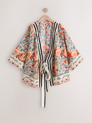 Rust Red Sleeved Wrap Summer Top - Image 1 of 3