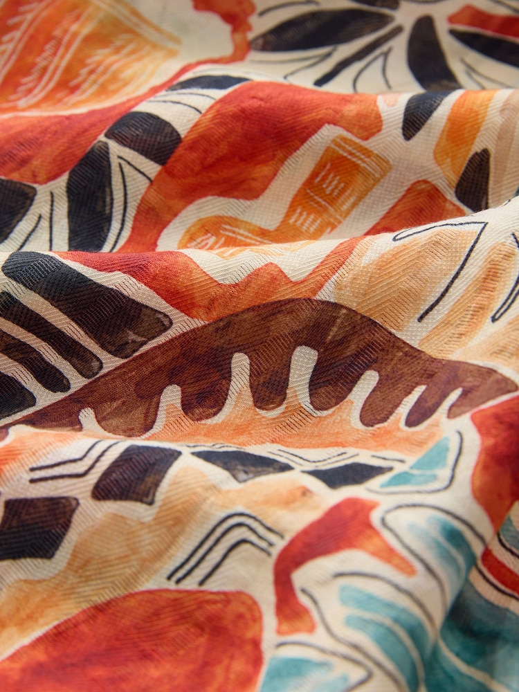 Rust Red Sleeved Wrap Summer Top - Image 3 of 3