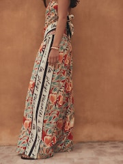 Rust Red Palazzo Wide Leg Trousers - Image 5 of 8