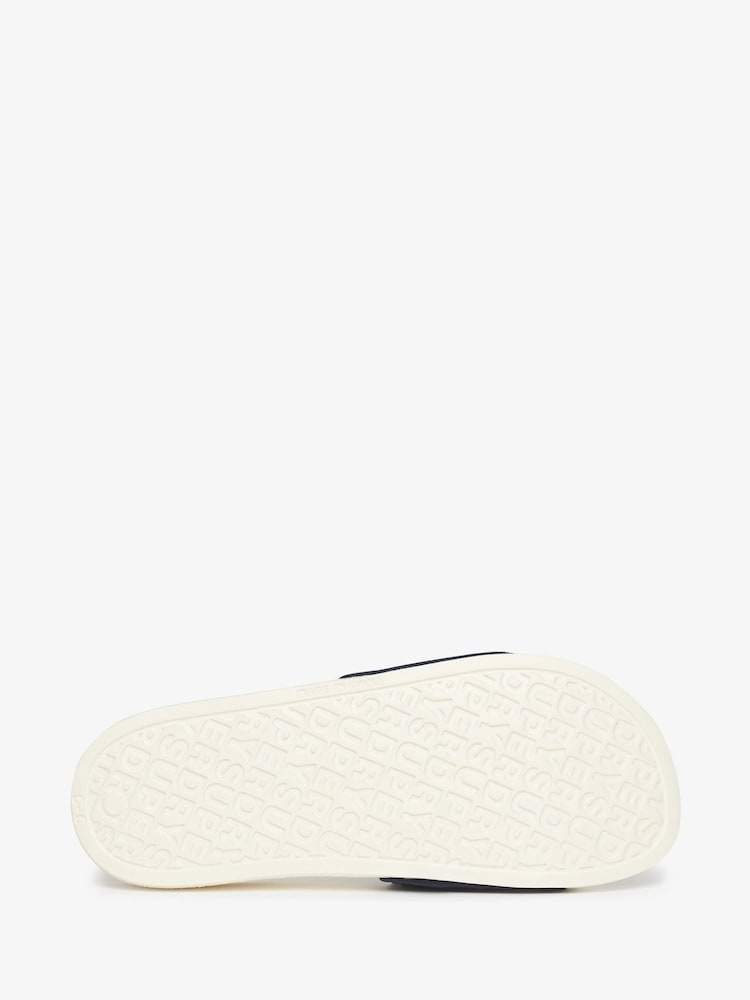 Superdry White Rhinestone Luxe Pool Sliders - Image 2 of 2